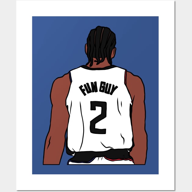 Kawhi Leonard Fun Guy Wall Art by rattraptees